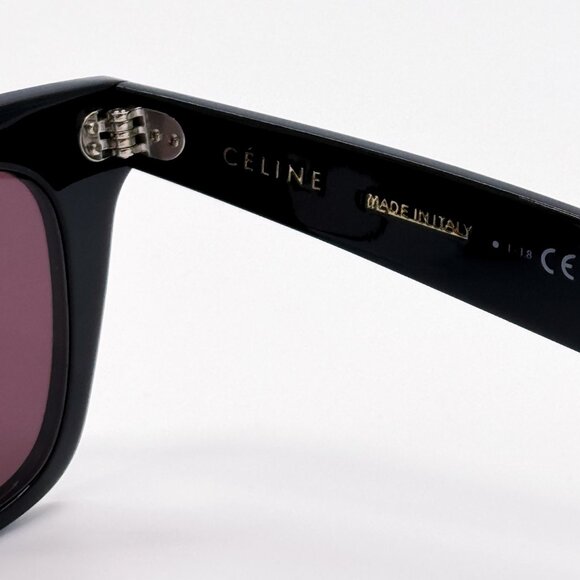 NEW CELINE CL40057F 01Y BLACK PURPLE WOMEN SUNGLASSES CELINE - Picture 9 of 10